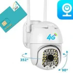 دوربین اسپید دام هوشمند بی سیم سیمکارتی 4G چرخشی v380
