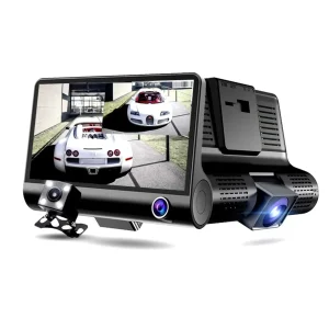 دوربین ثبت وقایع خودرو سه لنزه مانیتوردار a21