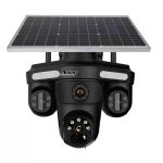 دوربین اسپیددام خورشیدی چرخشی چهار لنز سیم کارت خور