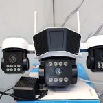 دوربین اسپیددام چرخشی سه لنز سیم کارت خور