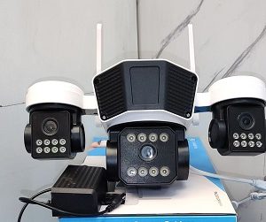 دوربین اسپیددام چرخشی سه لنز سیم کارت خور